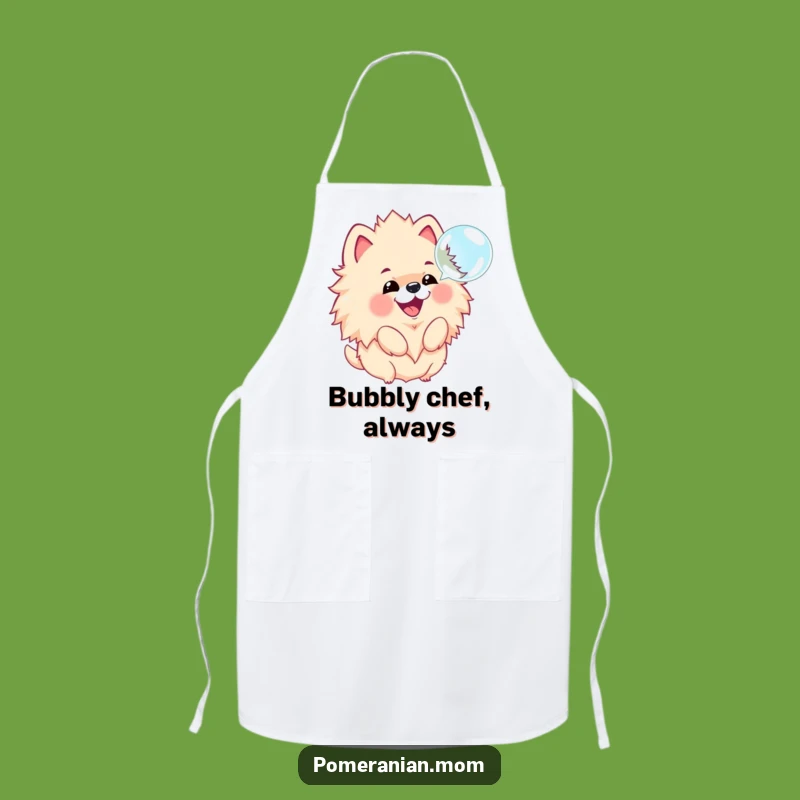 Funny Kawaii Pomeranian Apron: Chef's Delightful and Hilarious Dog Lover Gift