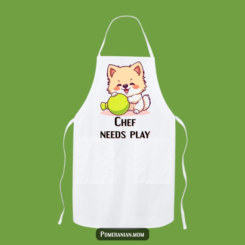 Funny Kawaii Pomeranian Apron - Playful Kitchen & Hilarious Dog Gift