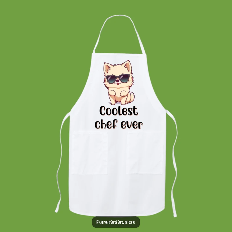 Cool Chef Funny Tiny Pomeranian Sunglasses Apron - Kitchen Style Gift