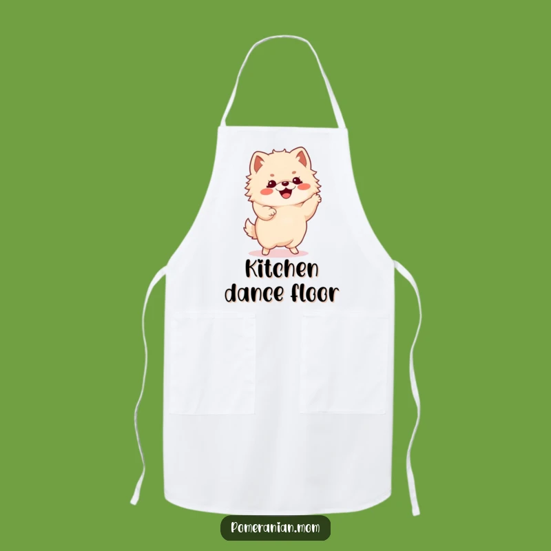 Funny Kawaii Pomeranian Dance Apron - Whimsical Gift for Chefs