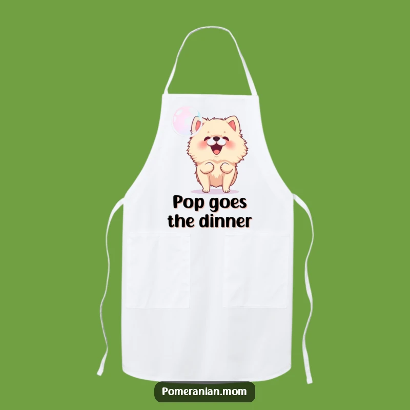 Funny Pomeranian Bubble Bark Apron: Cook with Joyful Energy!