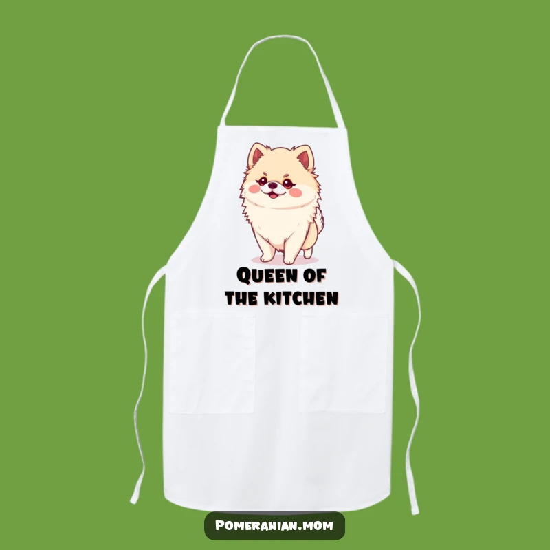 Funny Kawaii Pomeranian Strut Apron - Kitchen Confidence & Humor