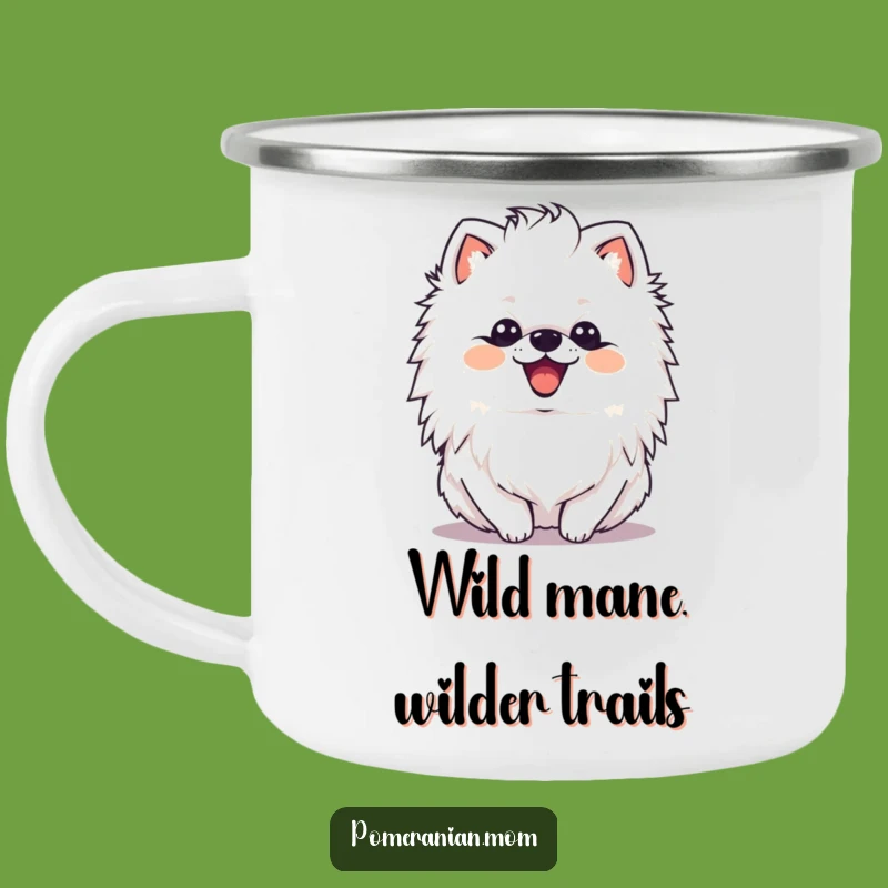 Adventure Ready Funny Kawaii Pomeranian Mane Shake Mug - Outdoor Gift