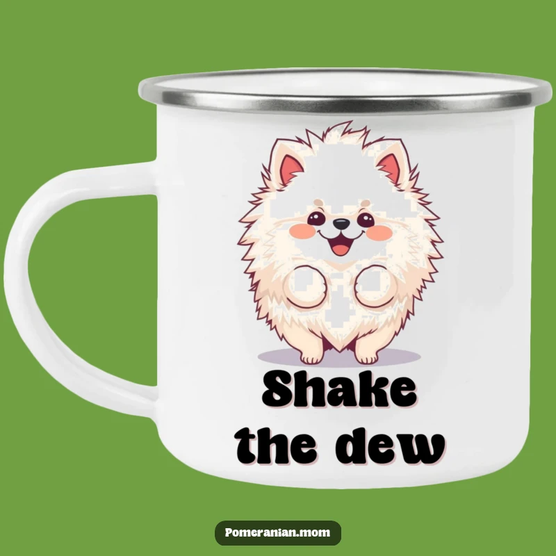 Funny Pomeranian Shake Campfire Mug: Fluffy Dog Drinkware Gift