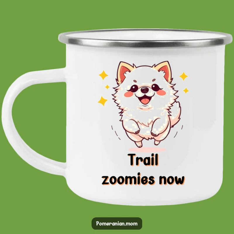 Funny Pomeranian Zoomies Camping Mug: Adventure with Your Pup