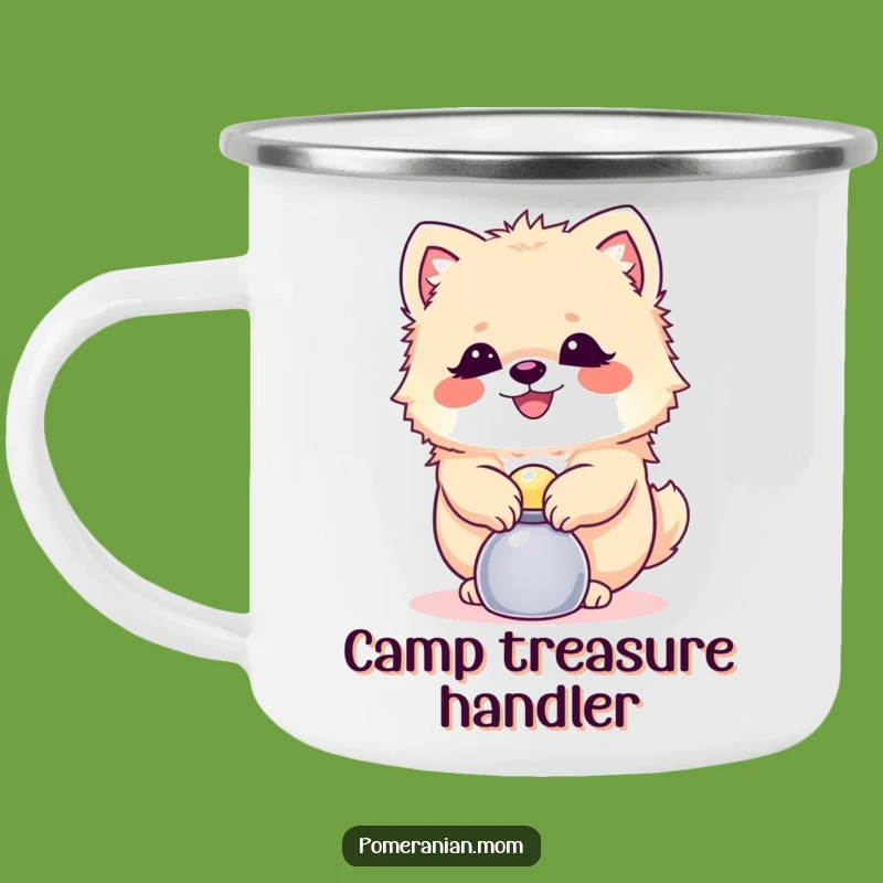 Skillful Adventure Funny Pomeranian Camping Mug: Sip with Precision!