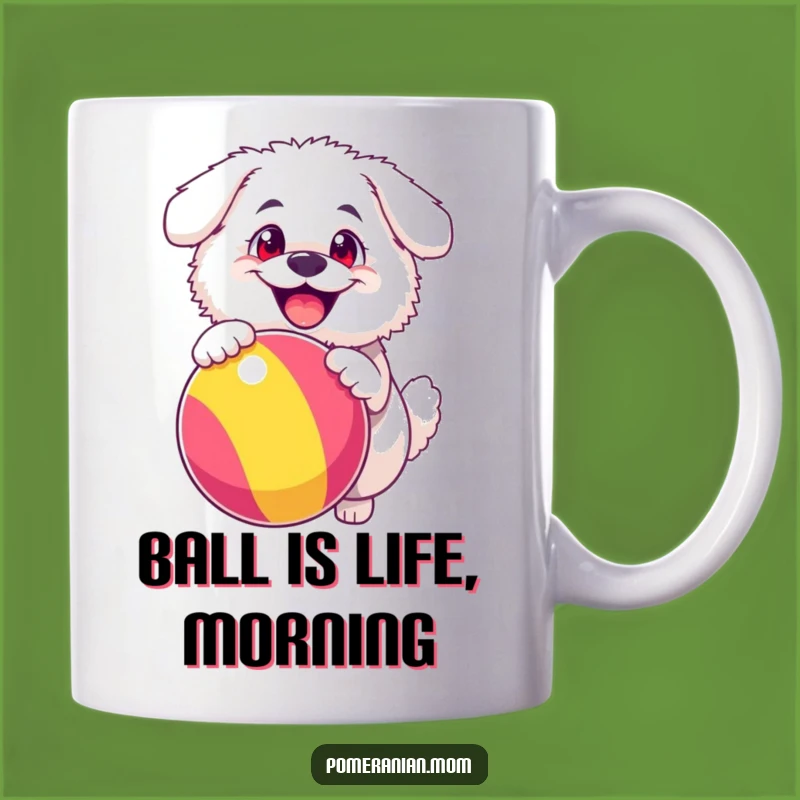 Funny Fluffy Dog Ball Bounce Mug, Exaggerated Joyful Gift for Dog Lovers