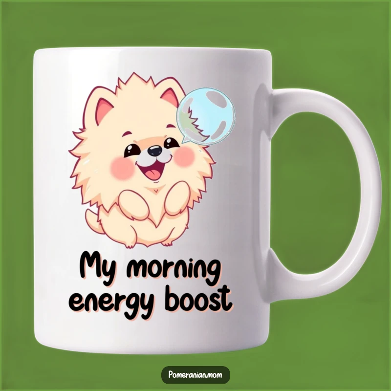 Funny Kawaii Pomeranian Bubble Bark Mug: Adorable Dog Lover Gift for Joyful Mornings