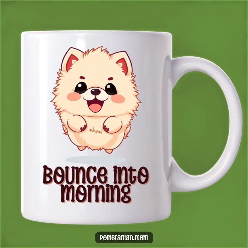 Funny Kawaii Pomeranian Jumping Mug - Energetic & Hilarious Gift Idea