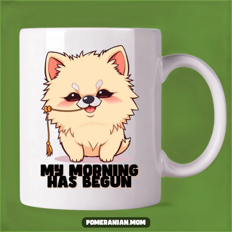 Funny Kawaii Pomeranian Mug - Mischievous Pup Gift for Dog Lovers