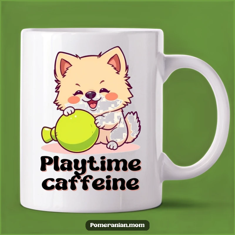 Funny Kawaii Pomeranian Yipping Mug - Playful & Hilarious Dog Gift