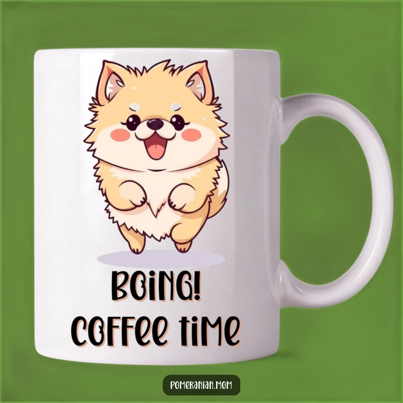 Funny Pomeranian Mug: Kawaii Bouncy Hop Dog Gift