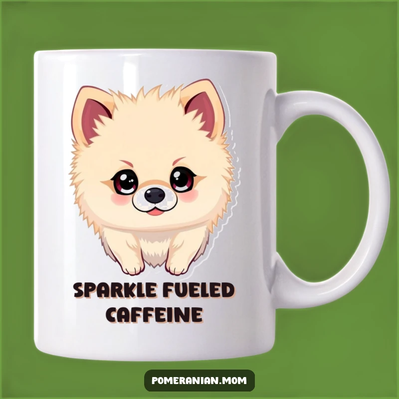 Funny Kawaii Pomeranian Adventure Mug - Sparkling Eyes Dog Gift