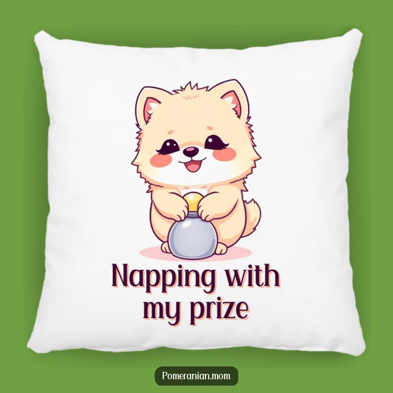 Comfy Funny Balanced Pomeranian Pillow: Skillful Cuddles and Humor!