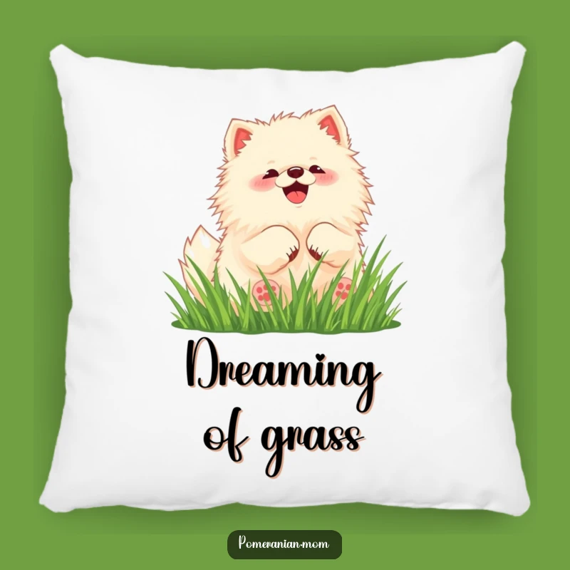Comforting Funny Pomeranian Pillow: Kawaii Dog Rolling Fun