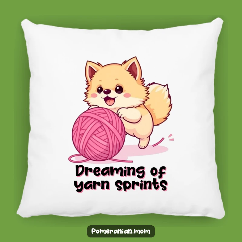 Funny Pomeranian Yarn Ball Pillow: Soft, Snuggly, and Hilariously Adorable