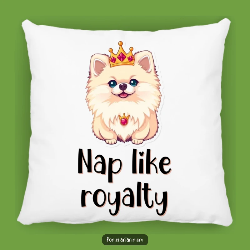 Funny Royal Pomeranian Crown Pillow: Rest Your Head Like Royalty
