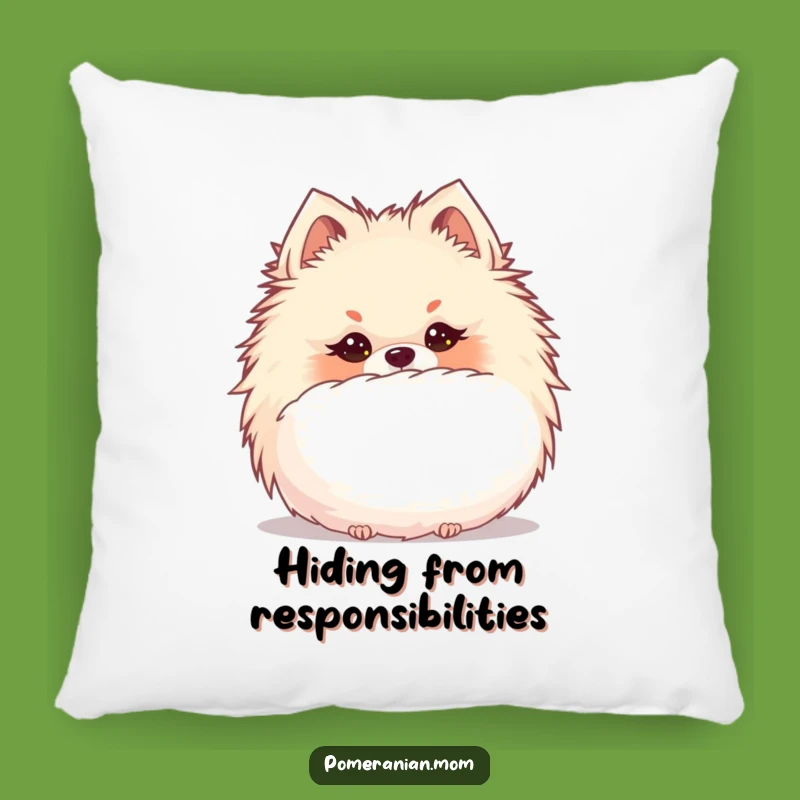 Soft Funny Kawaii Pomeranian Hide Pillow - Comfy Gift for Dog Fans