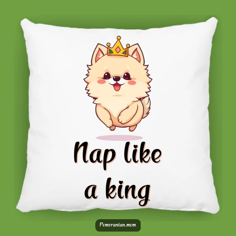 Comfy Funny Crowned Pomeranian Pillow: Royal Cuddles and Hilarious Charm
