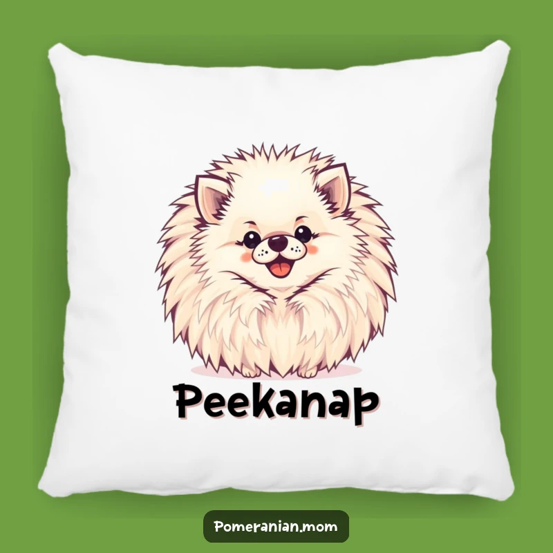 Funny Pomeranian Pillow: Cozy Pompom Peek-a-boo Cuddle Gift