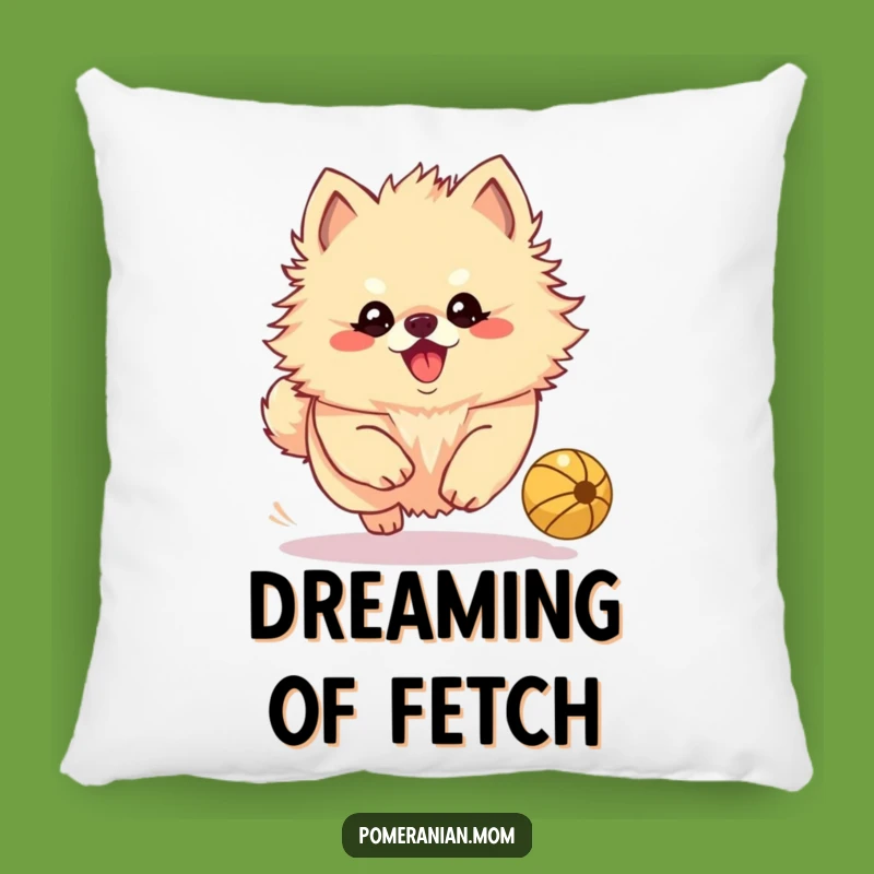 Soft Funny Kawaii Pomeranian Chase Pillow - Comfy Gift for Dog Fans