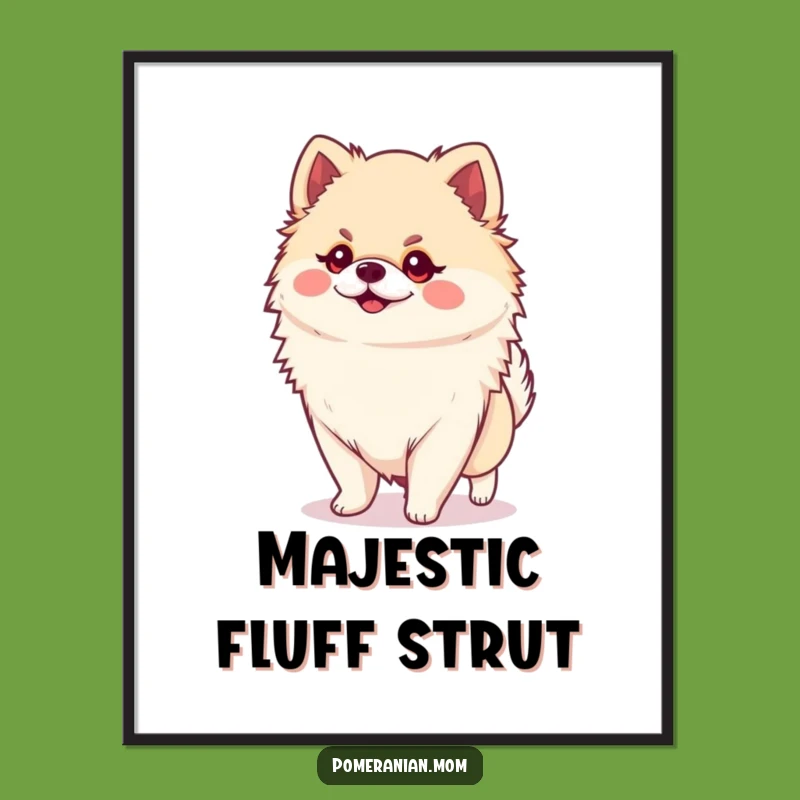 Funny Kawaii Pomeranian Strut Digital Art - Bold & Cute Download
