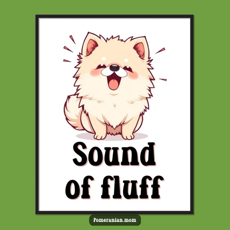 Funny Kawaii Pomeranian Bark Digital Art - Loud & Cute Download