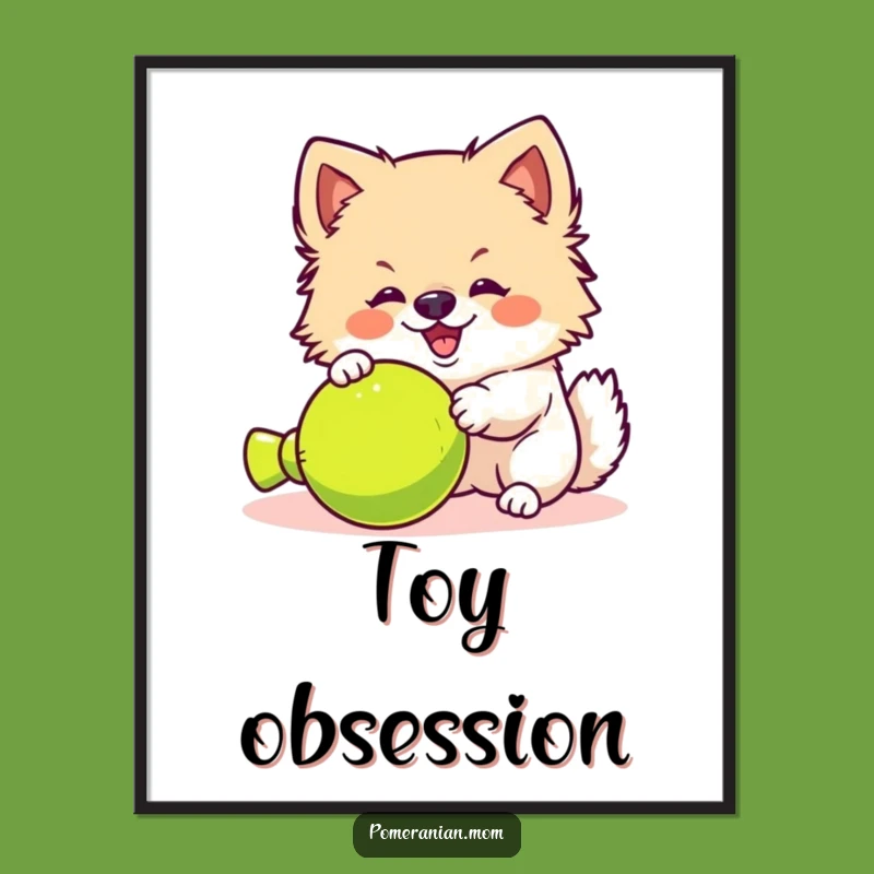 Funny Kawaii Pomeranian Yip Digital Print - Instant Playful Decor
