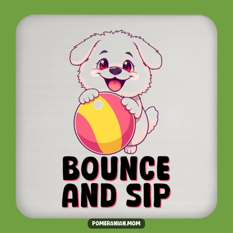 Funny Fluffy Dog Ball Coaster Set, Happy Gift for Hosts