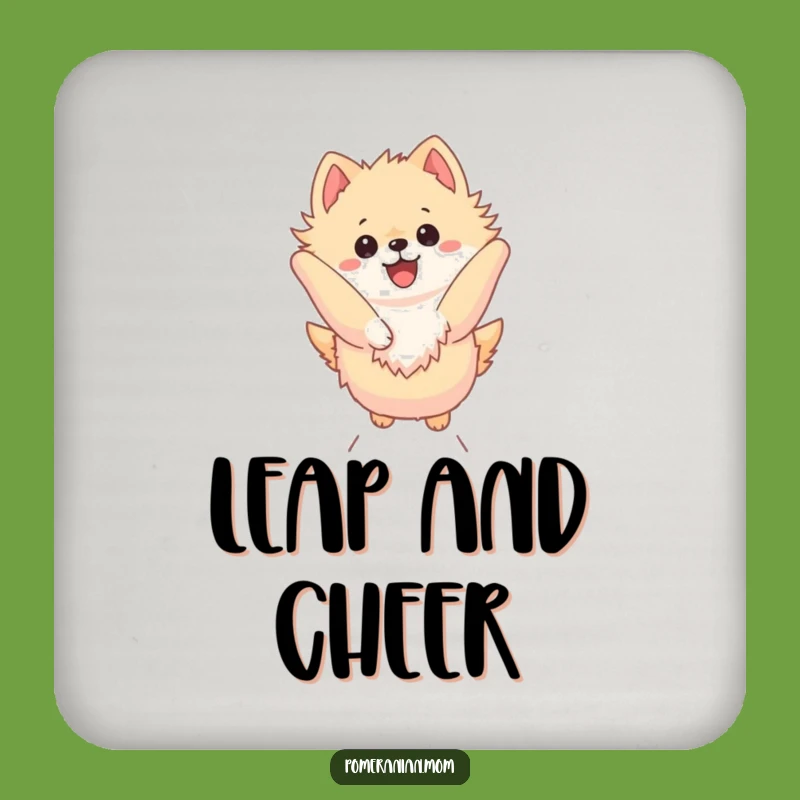 Funny Kawaii Pomeranian Coaster - Dynamic Leap Drink Protector
