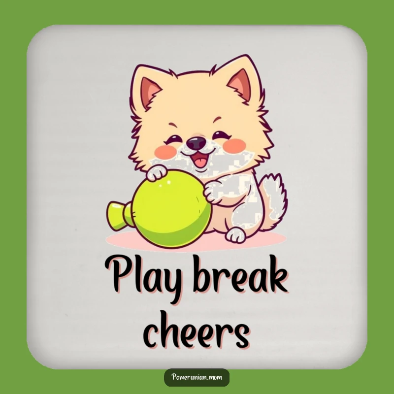Funny Kawaii Pomeranian Yip Coaster - Protect Surfaces with Hilarious Art