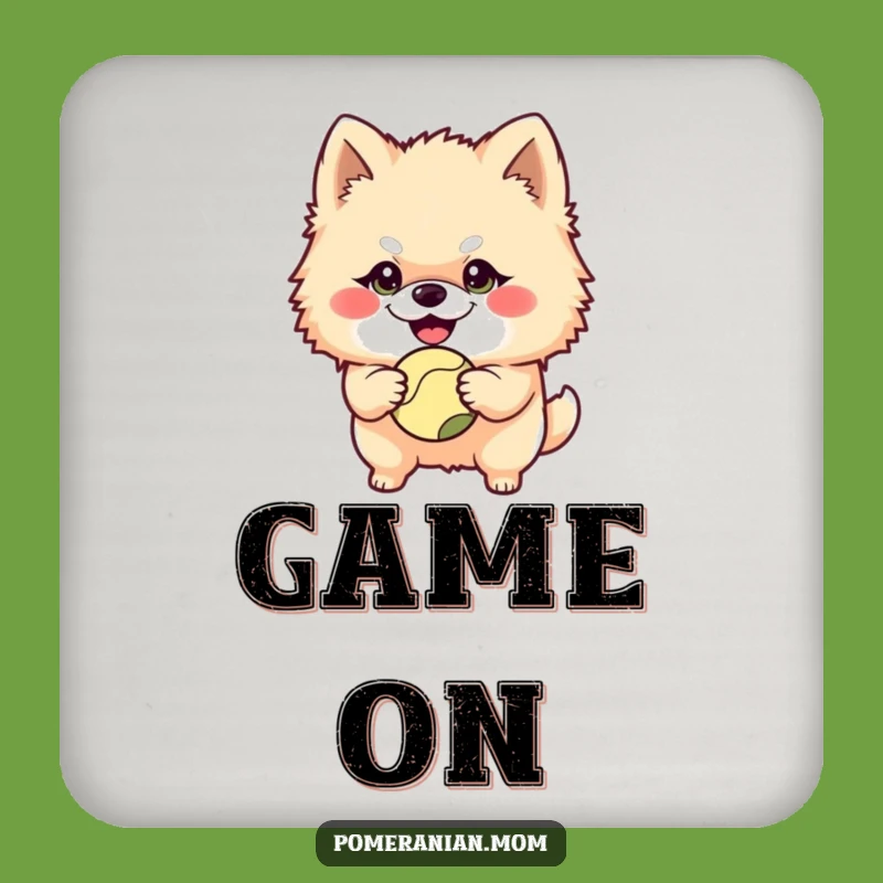 Protect Surfaces Funny Mischievous Pomeranian Ball Coaster - Playful Gift