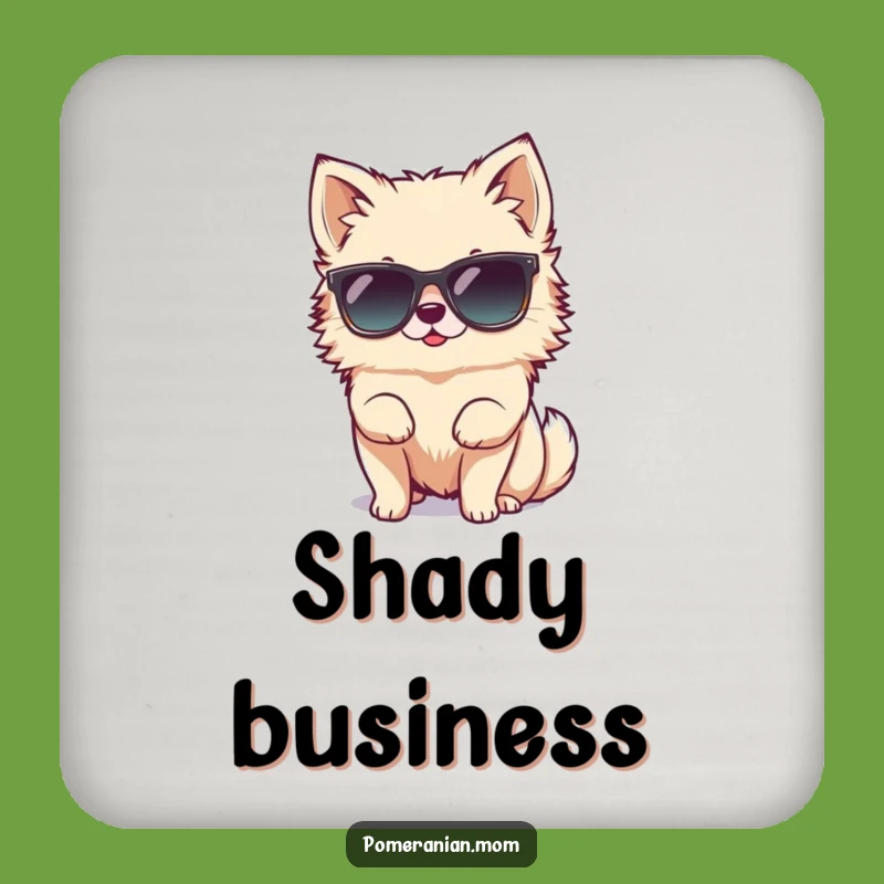 Protect Surfaces Funny Tiny Pomeranian Sunglasses Coaster - Cool Gift
