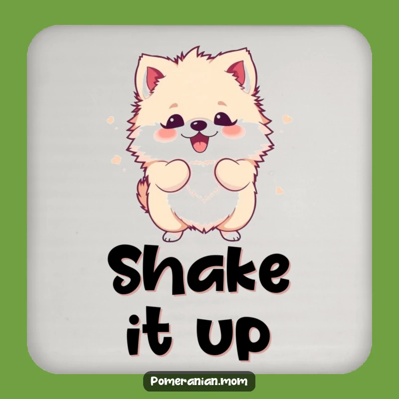 Funny Kawaii Pomeranian Shake Coaster - Fun Protection for Surfaces