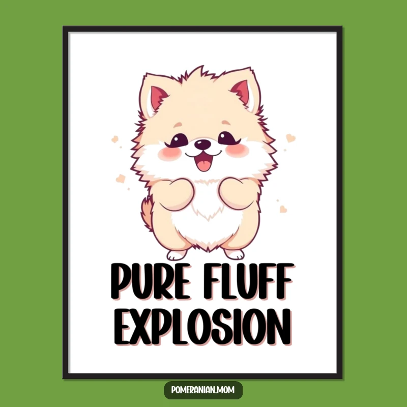 Funny Kawaii Pomeranian Shake Poster - Joyful Wall Art