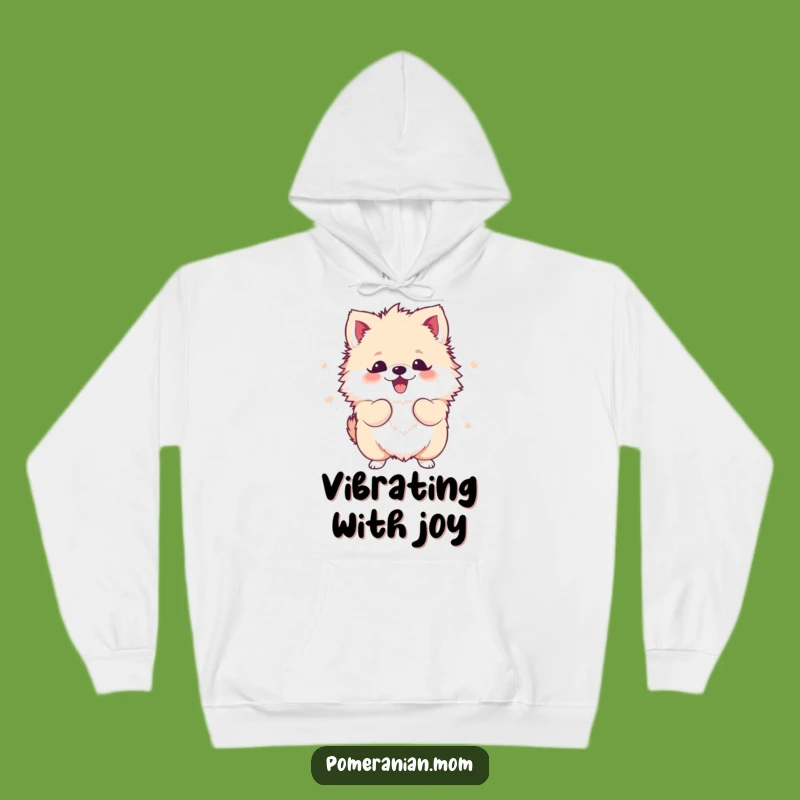 Cozy Funny Kawaii Pomeranian Shake Hoodie - Warm & Fluffy Fun