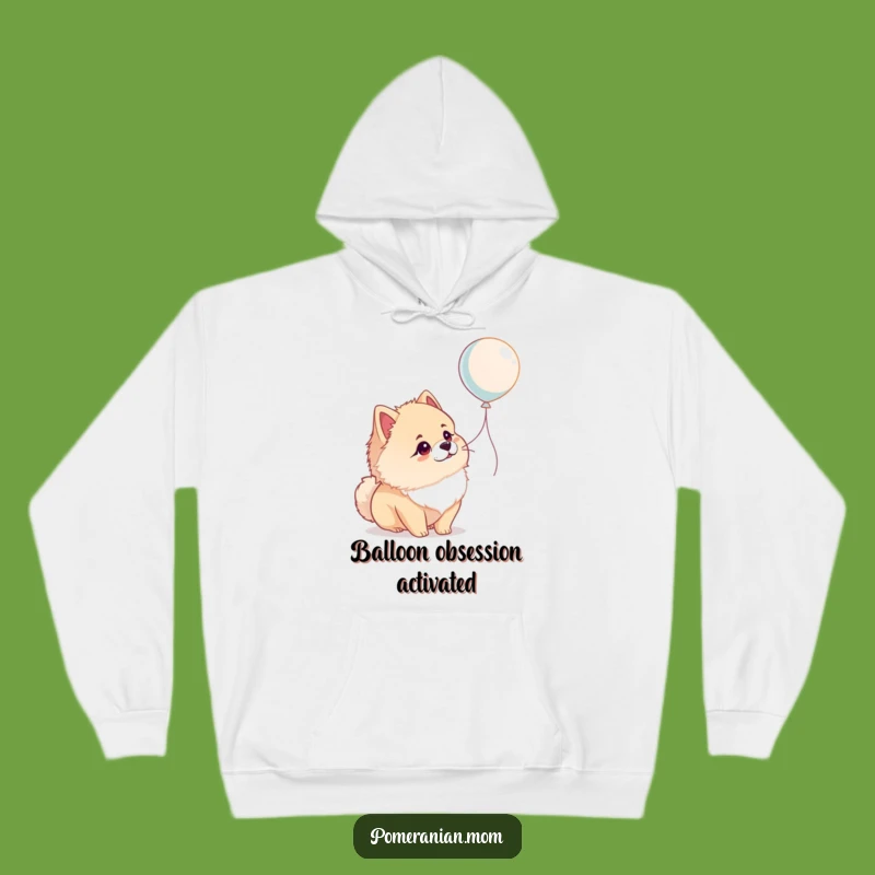 Cozy Funny Pomeranian Hoodie: Balloon Wonder Pup, Warm & Hilarious Gift Apparel