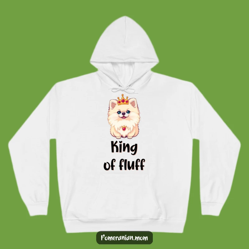 Cozy Funny Royal Pomeranian Crown Hoodie: Stay Warm in Majestic Style