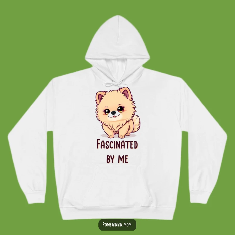 Cozy Funny Kawaii Pomeranian Hoodie: Cute Dog Watching Tail for Warm Gift