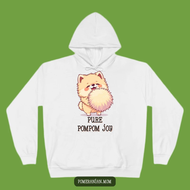 Cozy Funny Pomeranian Hoodie: Joyful Pom-Pom Action, Warm Funny Gift
