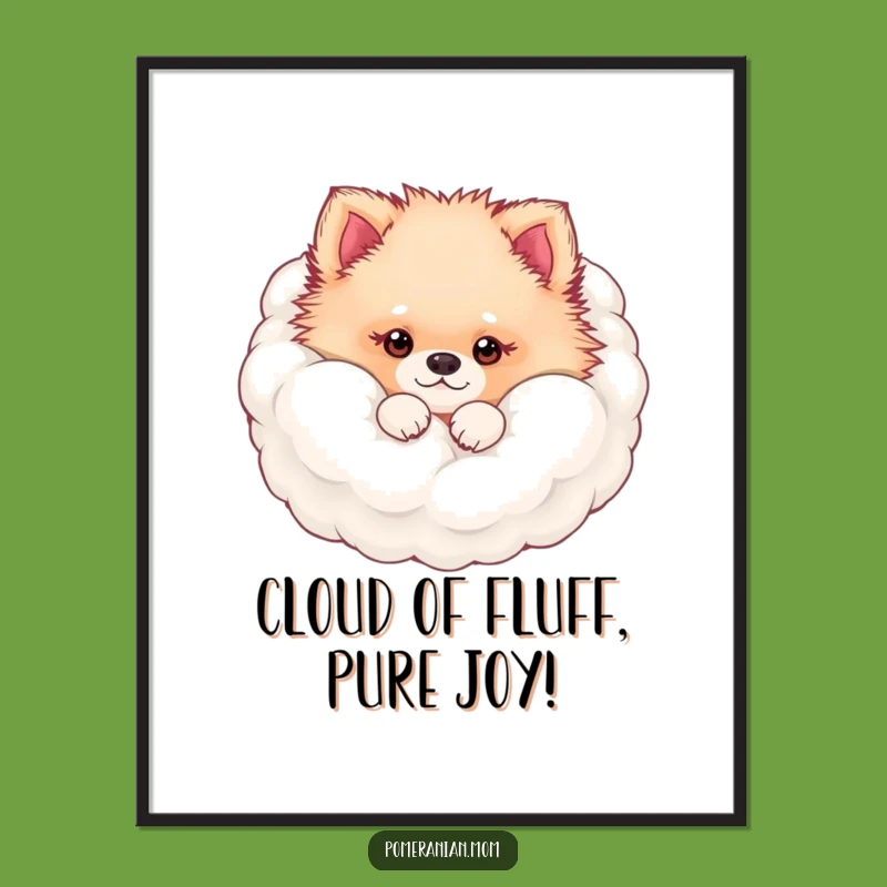 Free Printable Wall Art: Fluffy Pom Peek-a-Boo - Cute & Funny Decor