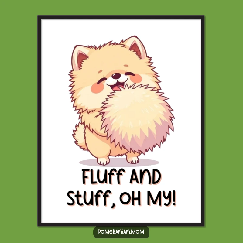 Free Printable Wall Art: Pom-Pom Pomeranian, Funny Downloadable Decor
