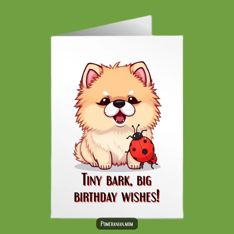 Free Printable Kawaii Pomeranian Birthday Card: Funny Dog Art, Downloadable Gift