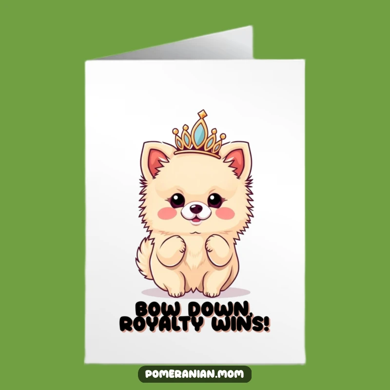 Free Printable Congrats Card: Diva Pomeranian, Funny Dog Downloadable Gift