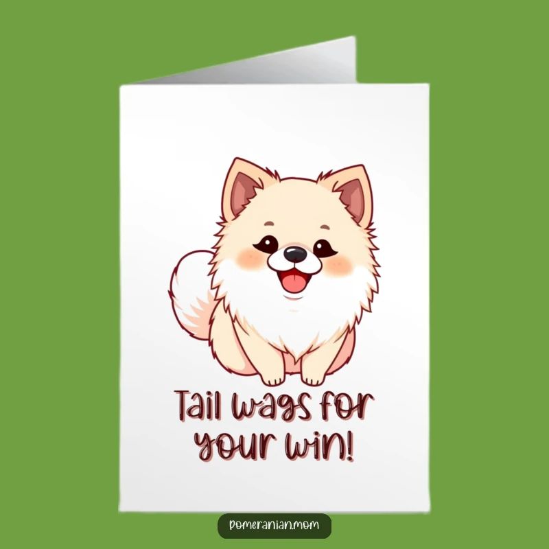 Free Printable Congrats Card: Happy Pomeranian Celebration, Cute Downloadable Gift
