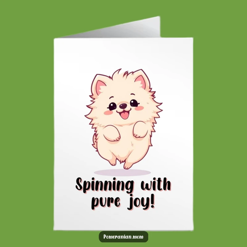 Free Printable Pomeranian Congrats Card - Spin Winner Downloadable