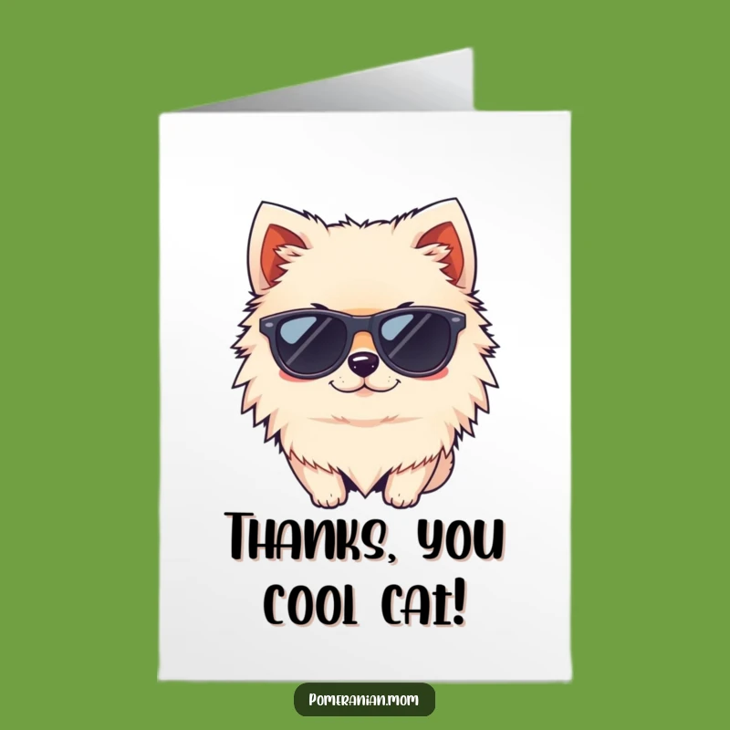 Free Printable Thank You Card: Cool Pom Winks - Funny Dog Gratitude
