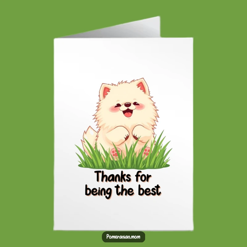 Free Printable Thank You Card: Pomeranian Thanks, Funny Downloadable Appreciation Gift
