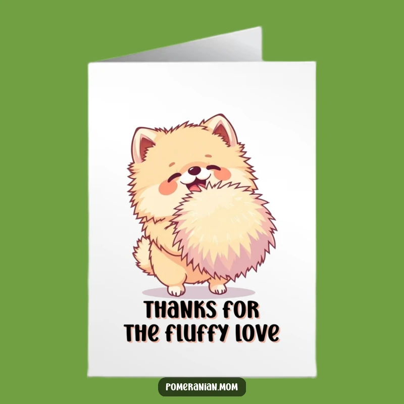 Free Printable Thank You Card: Pom-Pom Pomeranian, Funny Downloadable Gift