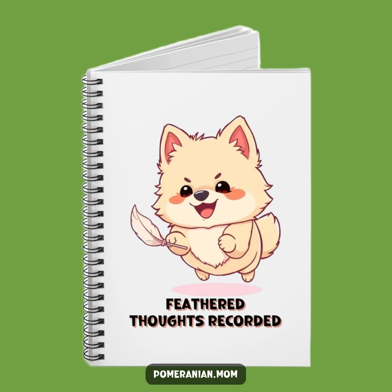 Funny Pomeranian Feather Chase Notebook: Jot Down Your Hilarious Thoughts!